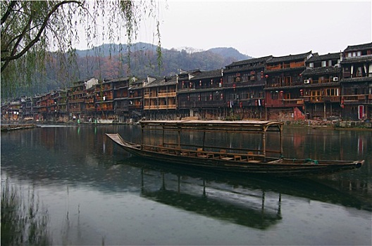 中国,河船,风景