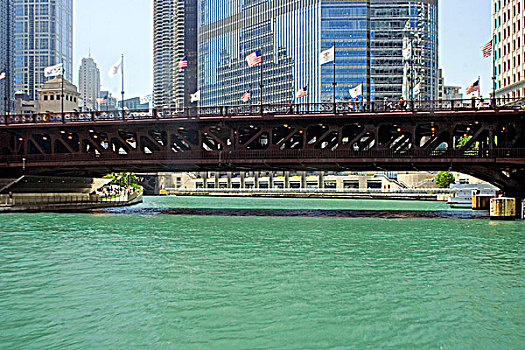 桥,河,芝加哥河,国际,酒店,塔,芝加哥,伊利诺斯,美国