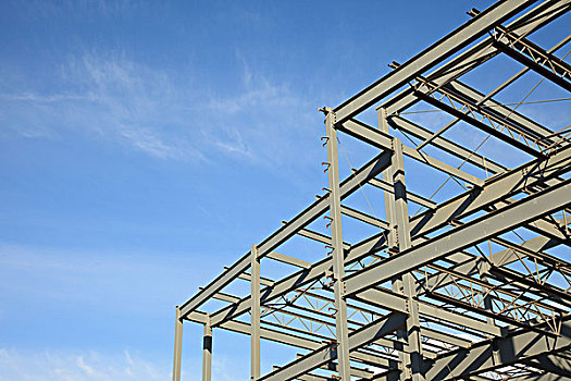 钢铁,框架,建筑,艾伯塔省,加拿大