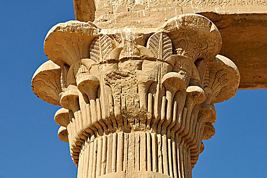 复杂,柱子,托勒密,摊亭,庙宇,卡拉布萨神庙,靠近,阿斯旺,埃及,北非