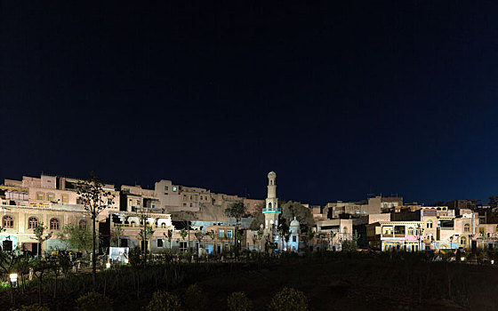 喀什,老城,夜景