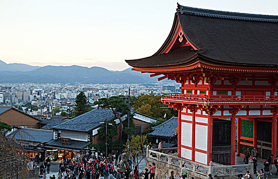 靠近,入口,清水寺,京都,日本