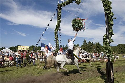 骑马,传统,节日,梅克伦堡前波莫瑞州,德国,欧洲