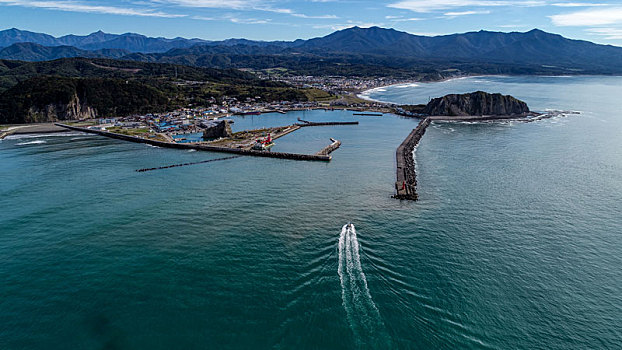 港口,城镇,北海道,日本