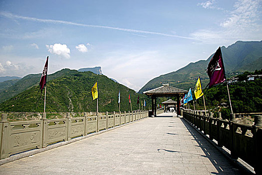 奉节白帝城岛风雨廊桥