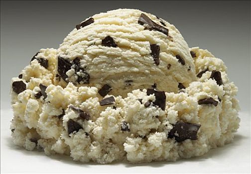 一个,舀具,巧克力片,冰淇淋