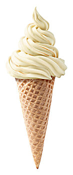 香草,软,上菜,冰淇淋,隔绝,白色背景,背景