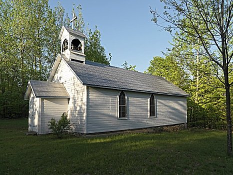 户外,乡村,教堂,安大略省,加拿大