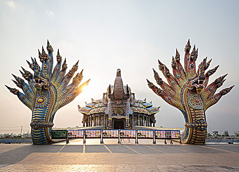 桥,两个,国王,大象,庙宇,寺院,省,泰国,亚洲