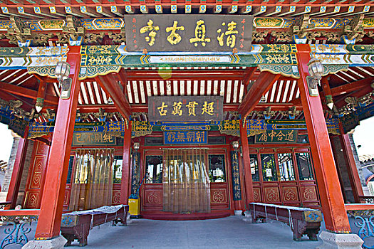 山海关,清真寺,回族,少数民族,宗教,建筑,树木,古建筑,古树,历史,文化