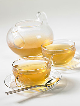 茶,玻璃杯,玻璃茶壶