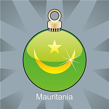 毛里塔尼亚,旗帜,圣诞节,形状
