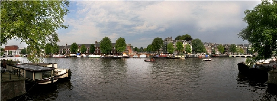 全景,城市,风景,阿姆斯特丹,荷兰