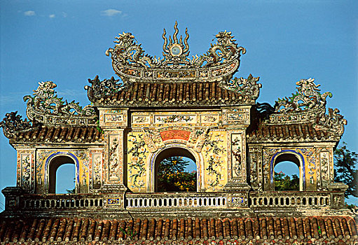 越南,色调,城堡,皇宫