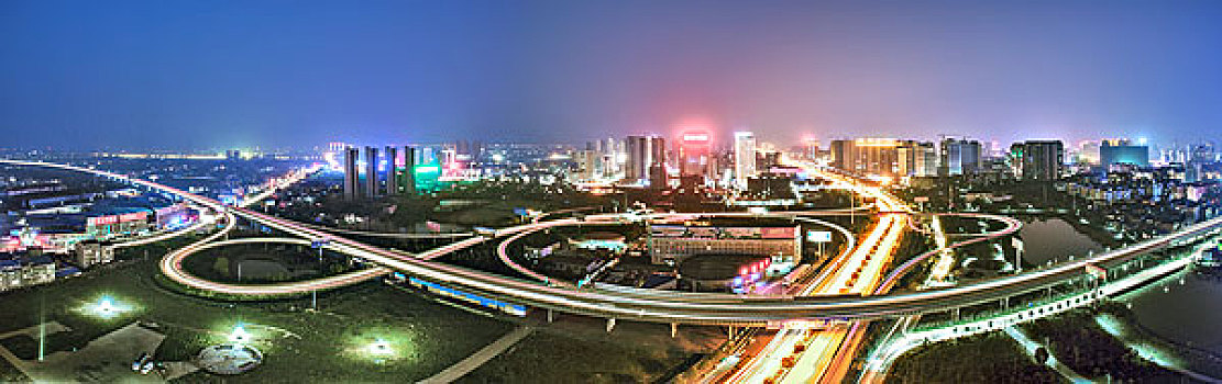 立交桥,高速公路,城市,夜景