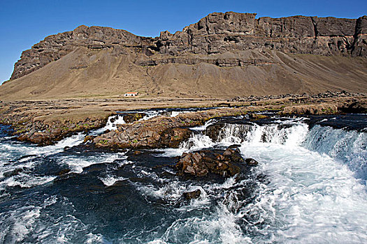 山地,风景,河,靠近,南方,区域,冰岛,欧洲