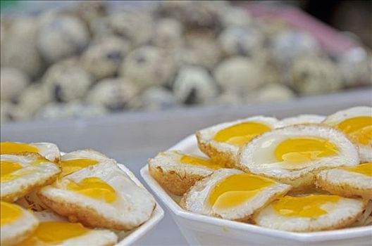 鹌鹑蛋,小吃店,泰国,亚洲