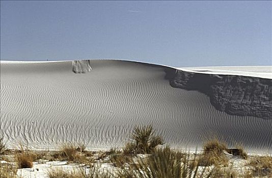 波纹,沙子,沙漠,白沙,国家纪念建筑,新墨西哥,美国