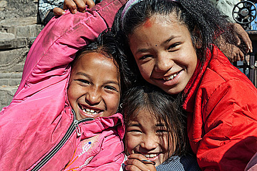 尼泊尔人,女孩,帕坦,尼泊尔,亚洲