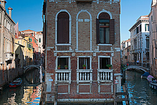 运河,威尼斯泻湖,威尼斯,世界遗产,威尼托,意大利,欧洲