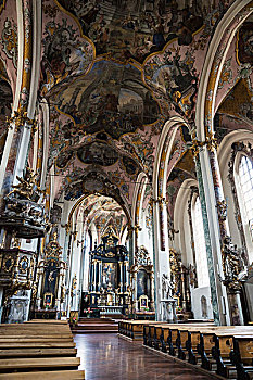 教堂中殿,尼古拉斯,教区教堂,大厅,奥地利