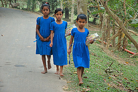 孩子,学校,孟加拉,2008年