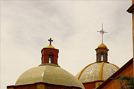 高,局部,教堂,墨西哥