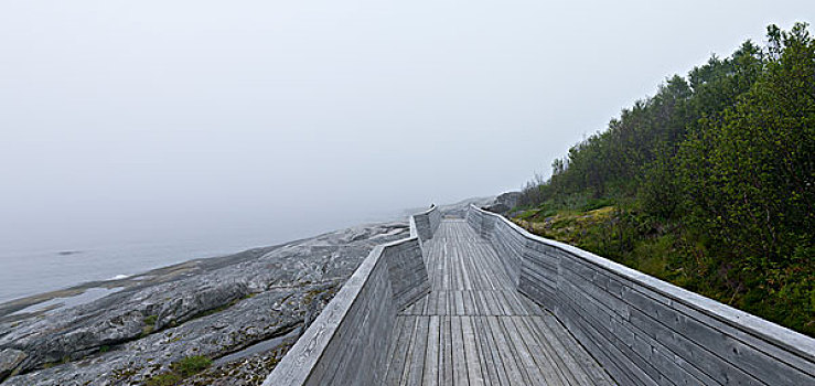 木板路,海上