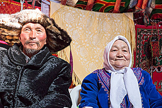 亚洲,西部,蒙古,蒙古包,游牧,妻子,家庭,食物,传统,蒙古人,衣服,使用,只有