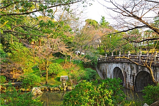 日式庭园,桥