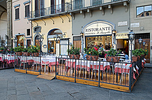 餐馆,广场,佛罗伦萨,托斯卡纳,意大利,欧洲