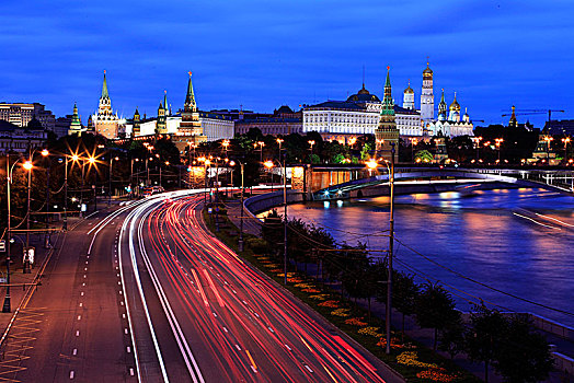 莫斯科户外景观夜景