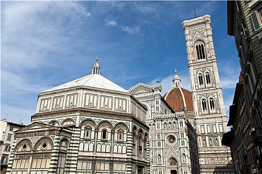 风景,洗礼堂,钟楼,中央教堂,佛罗伦萨