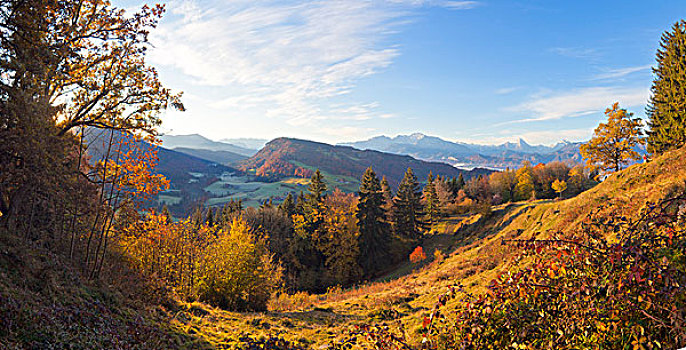 俯视,萨尔札赫河谷,贝希特斯加登阿尔卑斯山,瓦茨曼山,萨尔茨堡,奥地利,欧洲