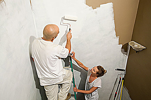 伴侣,上油漆,墙壁