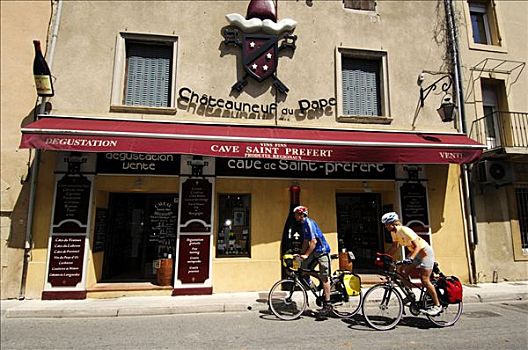 骑车,酒窖,普罗旺斯,法国,欧洲