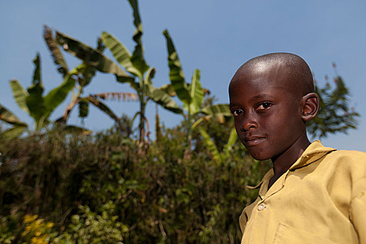 男孩,卢旺达,非洲