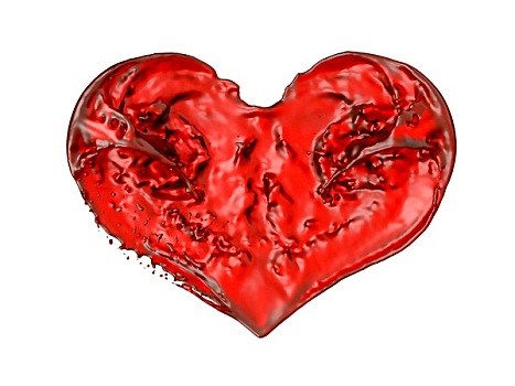 浪漫,爱情,红色,液体,心形
