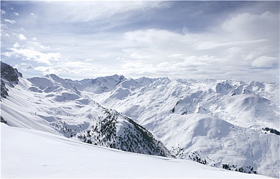 风景,雪,山脉