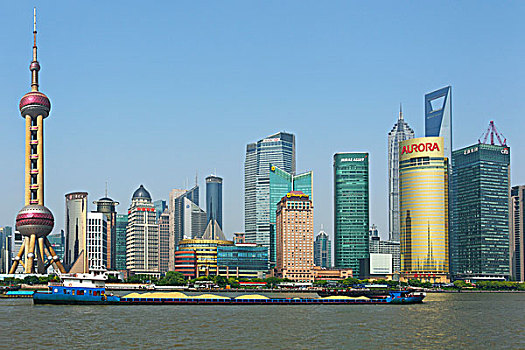 上海现代建筑群,外滩,陆家嘴局部
