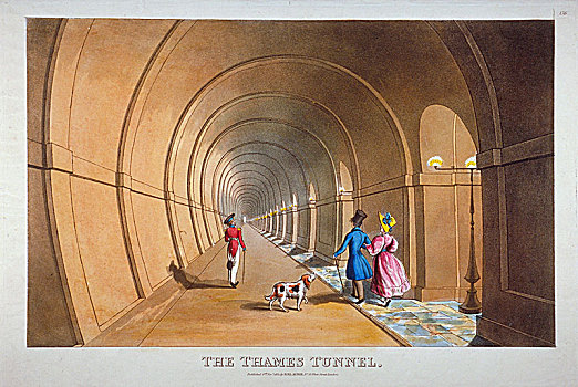 内景,泰晤士河,隧道,伦敦,艺术家