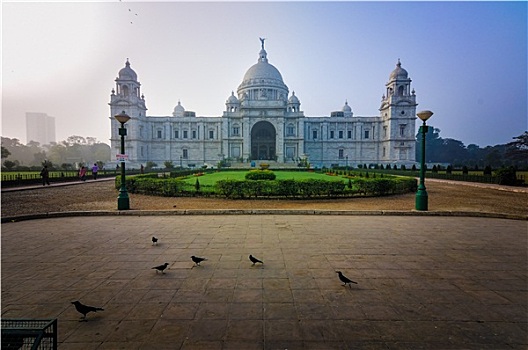 维多利亚,纪念,加尔各答,印度,地标建筑
