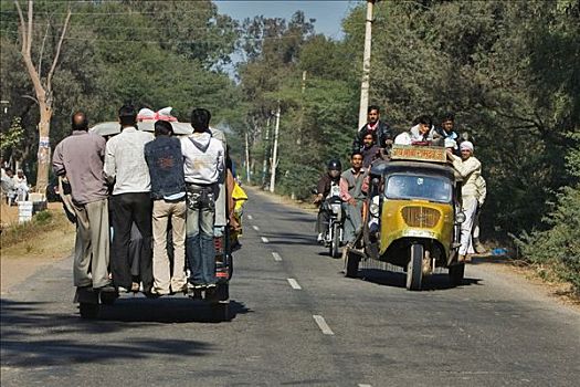 印度,汽车,人力车,嘟嘟车,出租车,北印度,亚洲