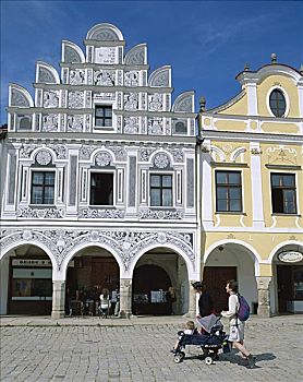 波希米亚风格,建筑,帖契,南摩拉维亚,捷克共和国