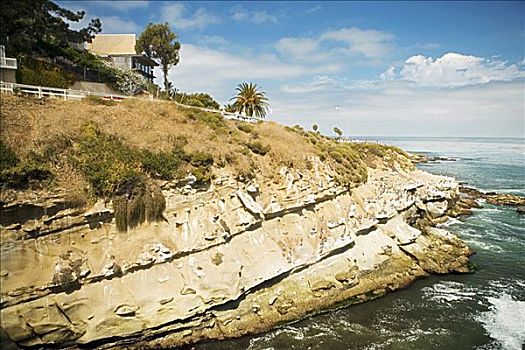 全景,悬崖,礁石,圣地亚哥,加利福尼亚,美国