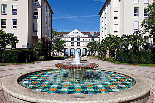 喷泉,区域,美因茨,莱茵兰普法尔茨州,德国,欧洲