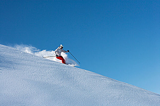滑雪,雪,斜坡