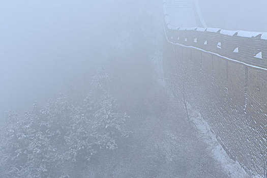 金山岭,雪景