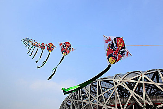 鸟巢,国家体育馆,建筑局部,风筝