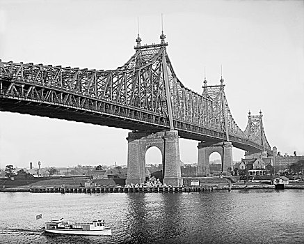 岛屿,桥,纽约,美国,建筑,历史